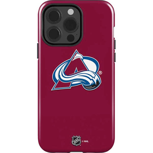 NHL Colorado Avalanche Solid Background iPhone 15 Pro Impact Case